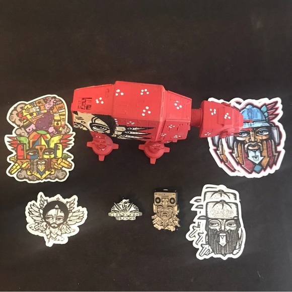 RAS TERMS painted Angelic Art StarWars AT-AT WITH RasTerms STICKER/pin Package. - Picture 3 of 8